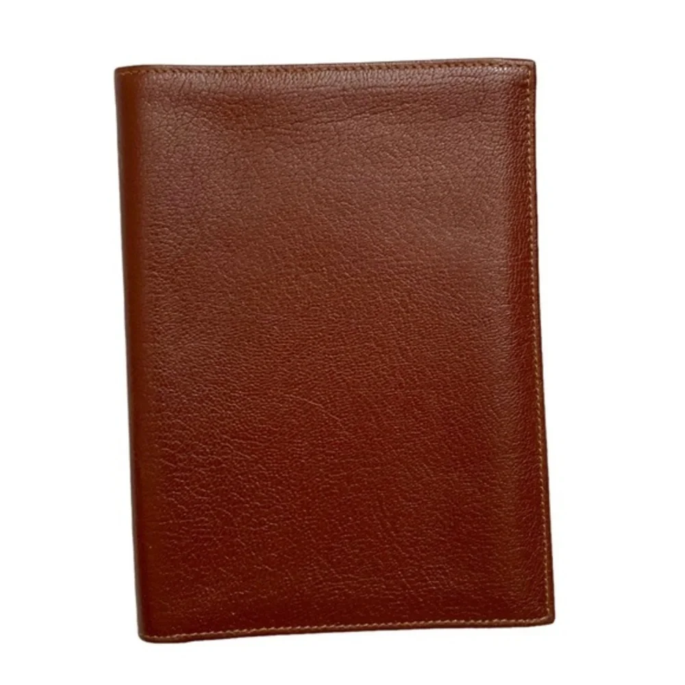 Le tannuer Paris brown leather travel passport wallet holder